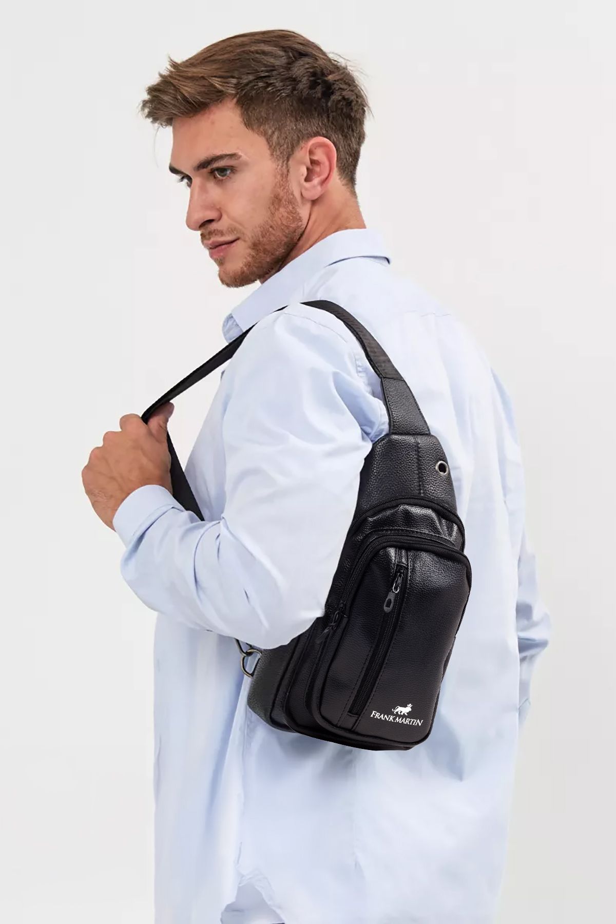 Frank Martin Vegas Kulaklık Usb Çıkışlı Askılı Bodybag Çapraz Çanta Günlük Göğüs Ve Omuz Çantası - Görsel 3