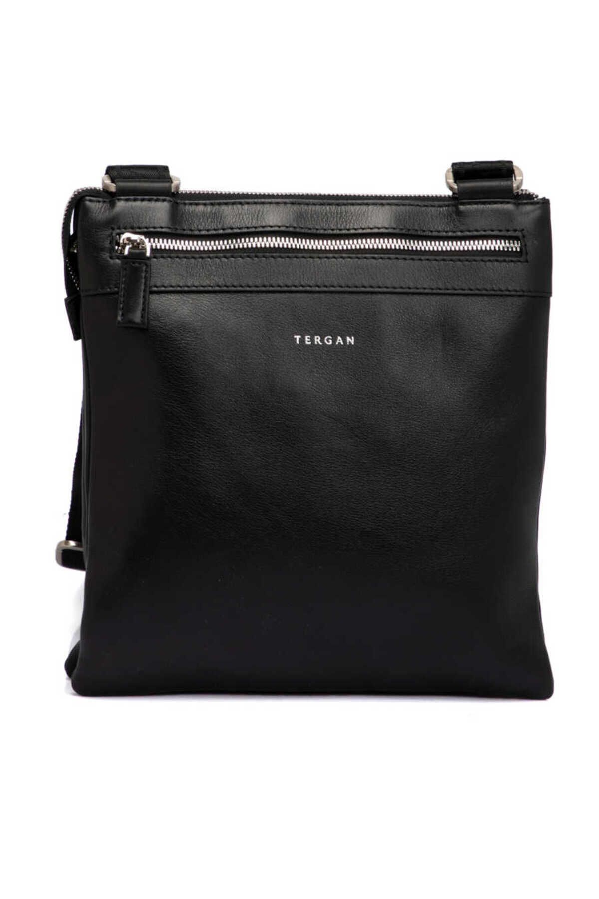 Tergan Siyah Hakiki Deri Unisex Çapraz Askılı Çanta - S1ac00021107-a85 - Görsel 2