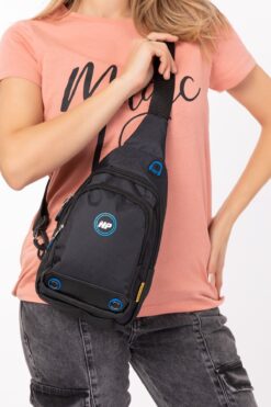 NEWISH POLO ACCESSORIES Newish Polo Siyah Kulaklık Çıkışlı Günlük Bel Ve Omuz Çantası Lüks Badibeg