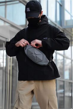 AVCA Unisex Bel Çantası Kabuklu Bel Çanta Suya Dayanıklı Çapraz Göğüs Çantası Bodybag Günlük Spor Yürüyüş