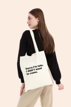 BAGAND Sorry I'm Late Ham Bez Omuz Çantası