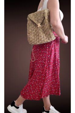 Zuviel Deco Handmade Hasır Sırt Çantası