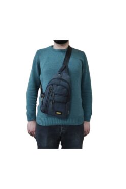 SEVENTEEN Unisex Siyah 8 Gözlü Su Geçirmez Hafif Kumaş Usb ve Kablo Çıkışlı Bady Bag Omuz Çantası