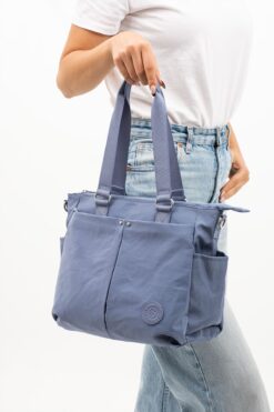 By Hakan Sn-4000 Krinkıl Omuz Çantası El ÇAntası Kol Çantası MAVİ