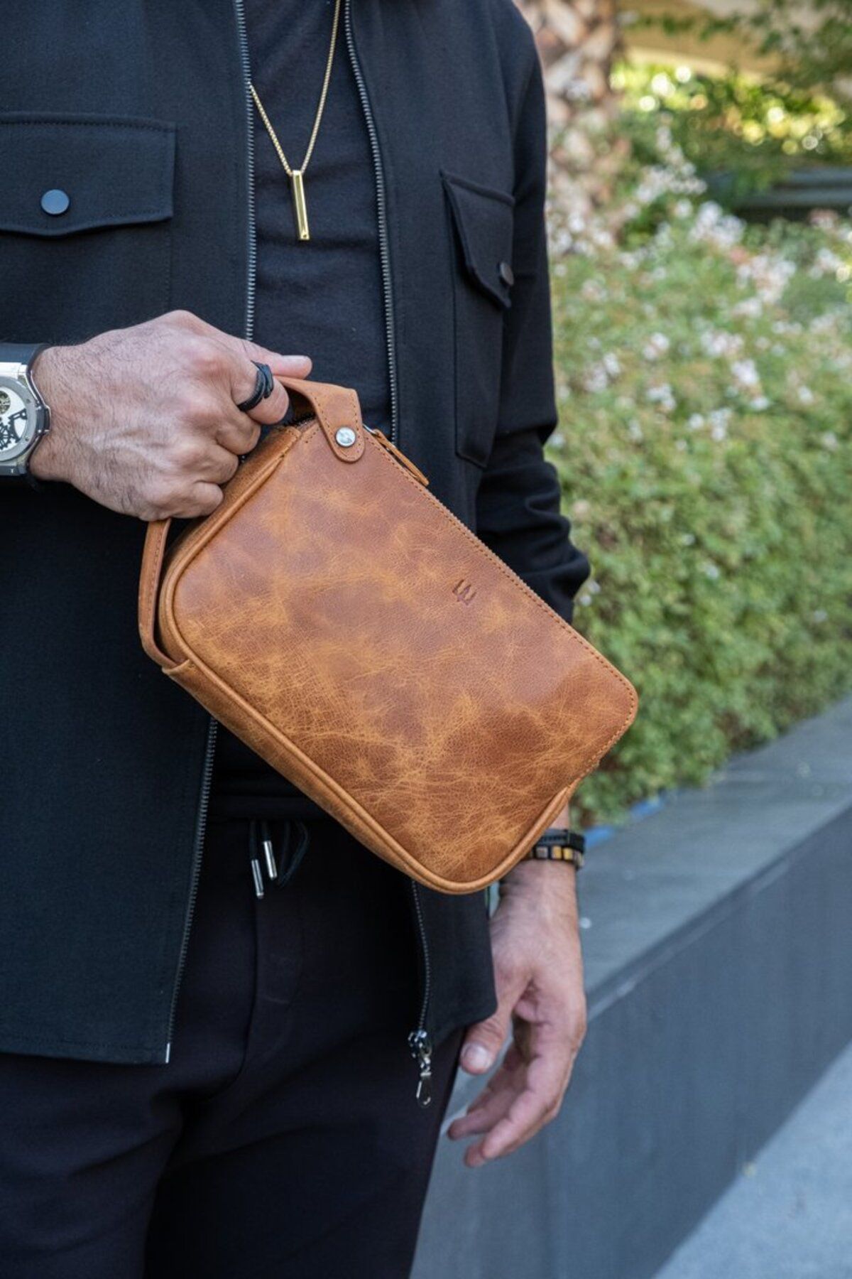 Getto Deri Aubery Hakiki Deri El Çantası - Görsel 3