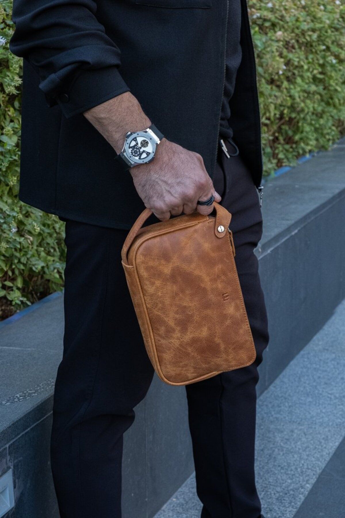 Getto Deri Aubery Hakiki Deri El Çantası - Görsel 4