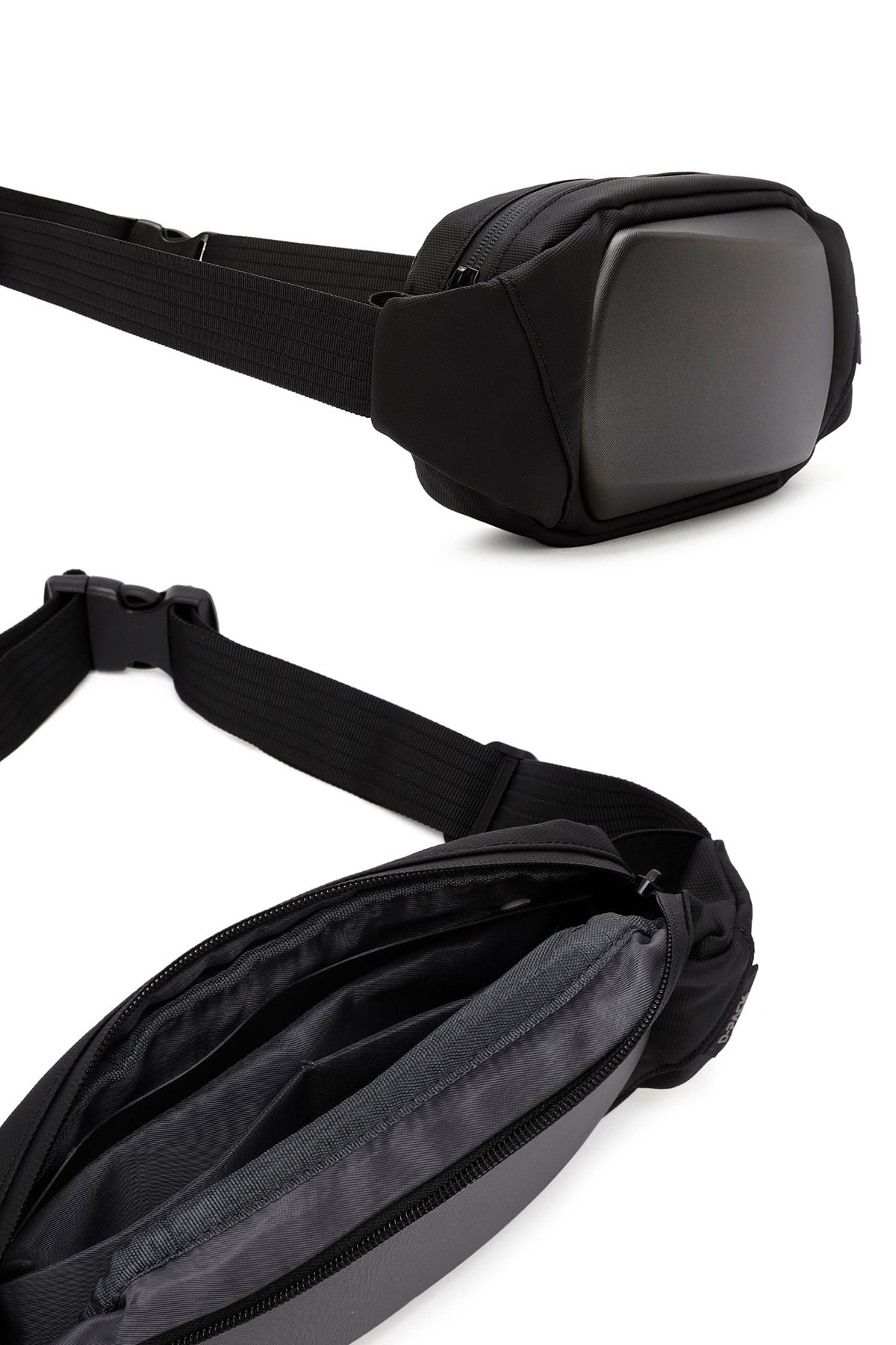 Derimod D-Pack Erkek Gri Kumaş Bel Çantası 24SBD30036F - Görsel 6