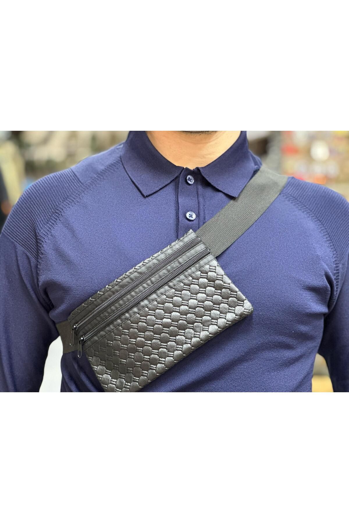 KOMANDO PAZARI Su Geçirmez Deri Hac Umre Pasaport Telefon Bel Çantası - Görsel 3