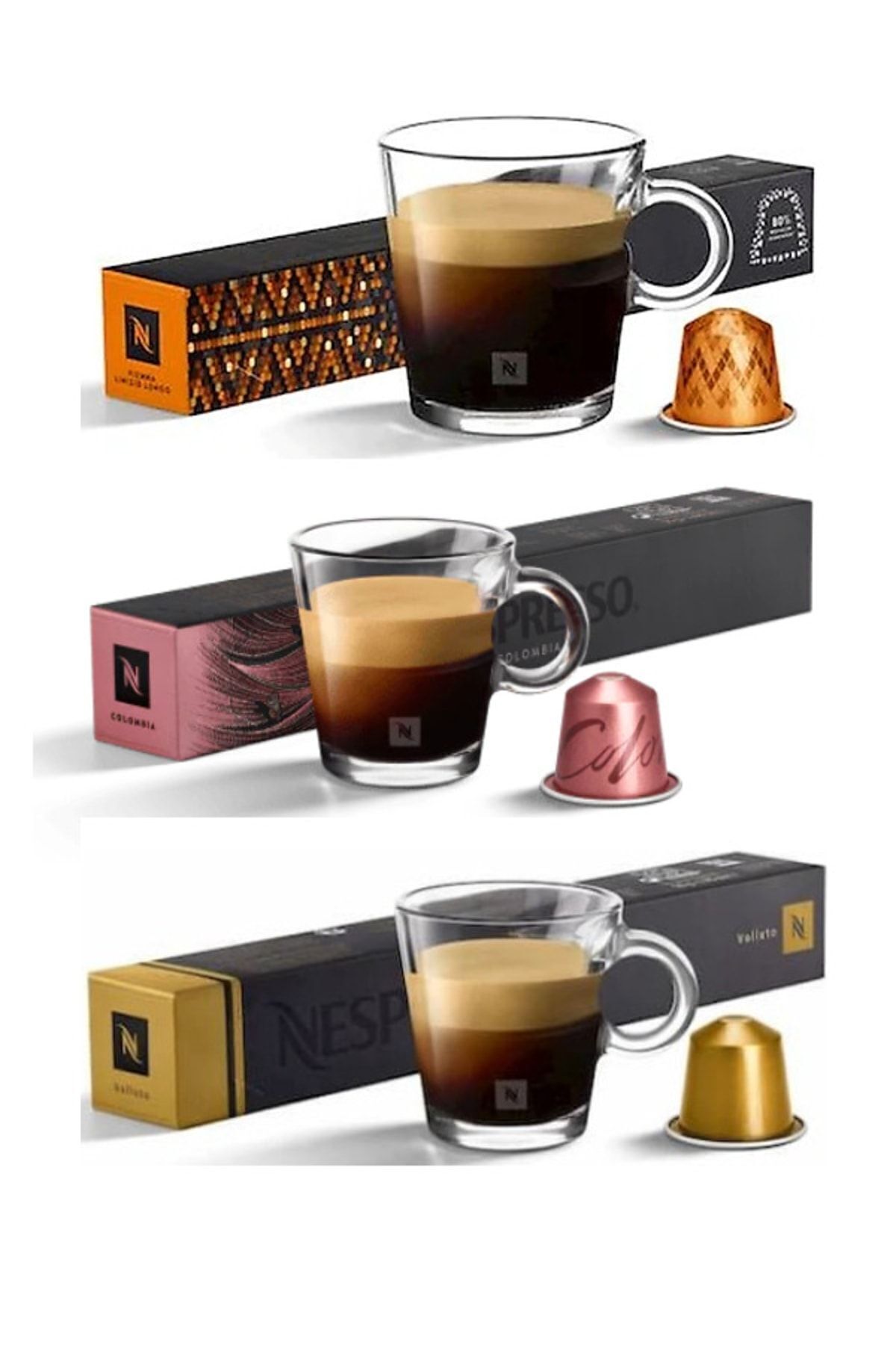Nespresso Türkiye Favorileri Vıenna Lınızıo Lungo,colombıa,volluto 10 Lu 3 Kutu