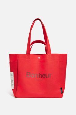 Bonheur N°4 Kanvas Çanta- Raspberry Red