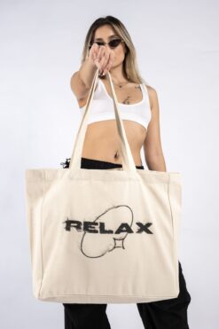 The Lycos "relax" Canvas Tote Omuz Ve Plaj Çantası