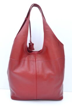 Veskemann Randy Hakiki Deri Kırmızı Omuz Çantası