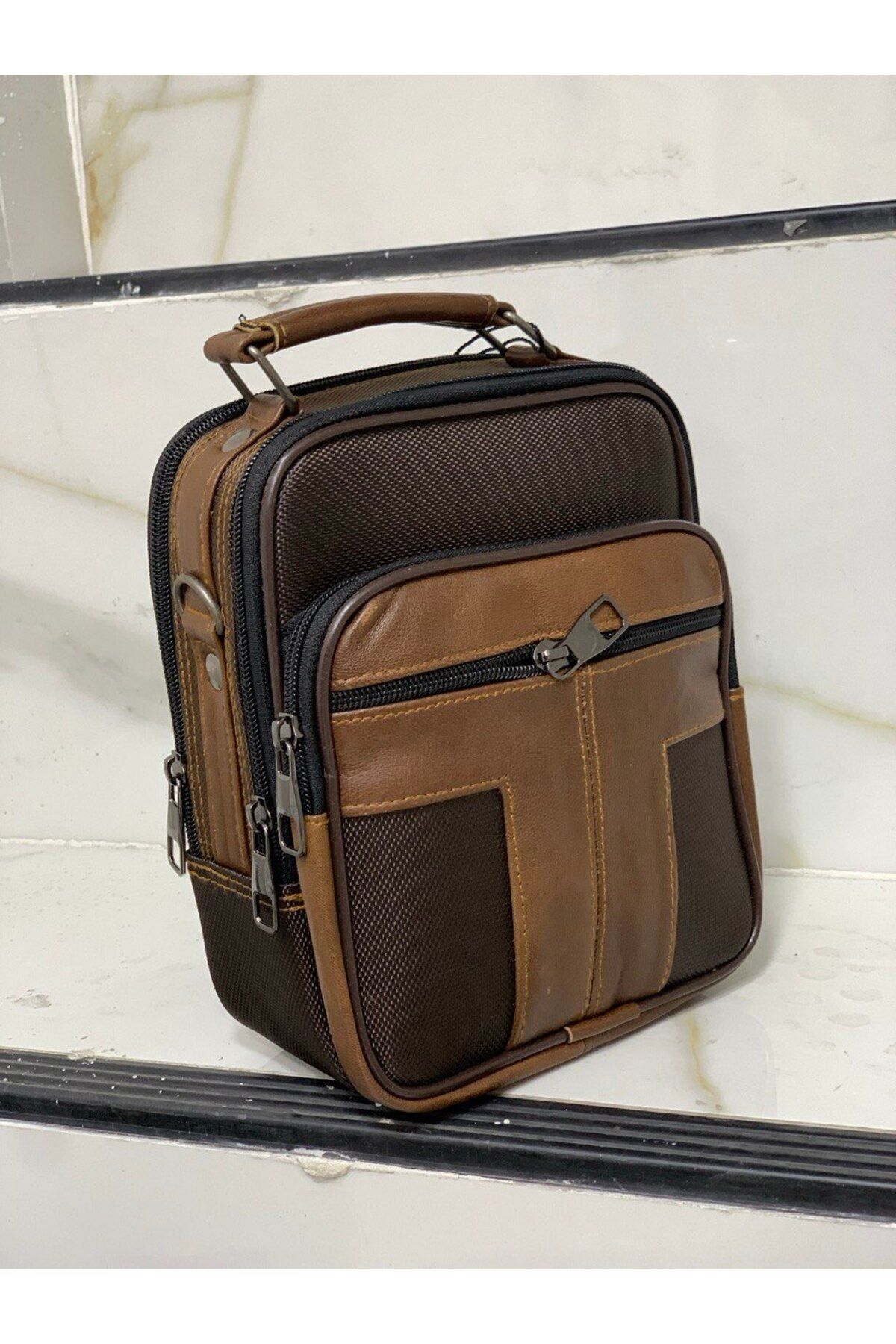 NahitaTyana Hakiki Deri Erkek El Çantası Askılı Omuz Çantası