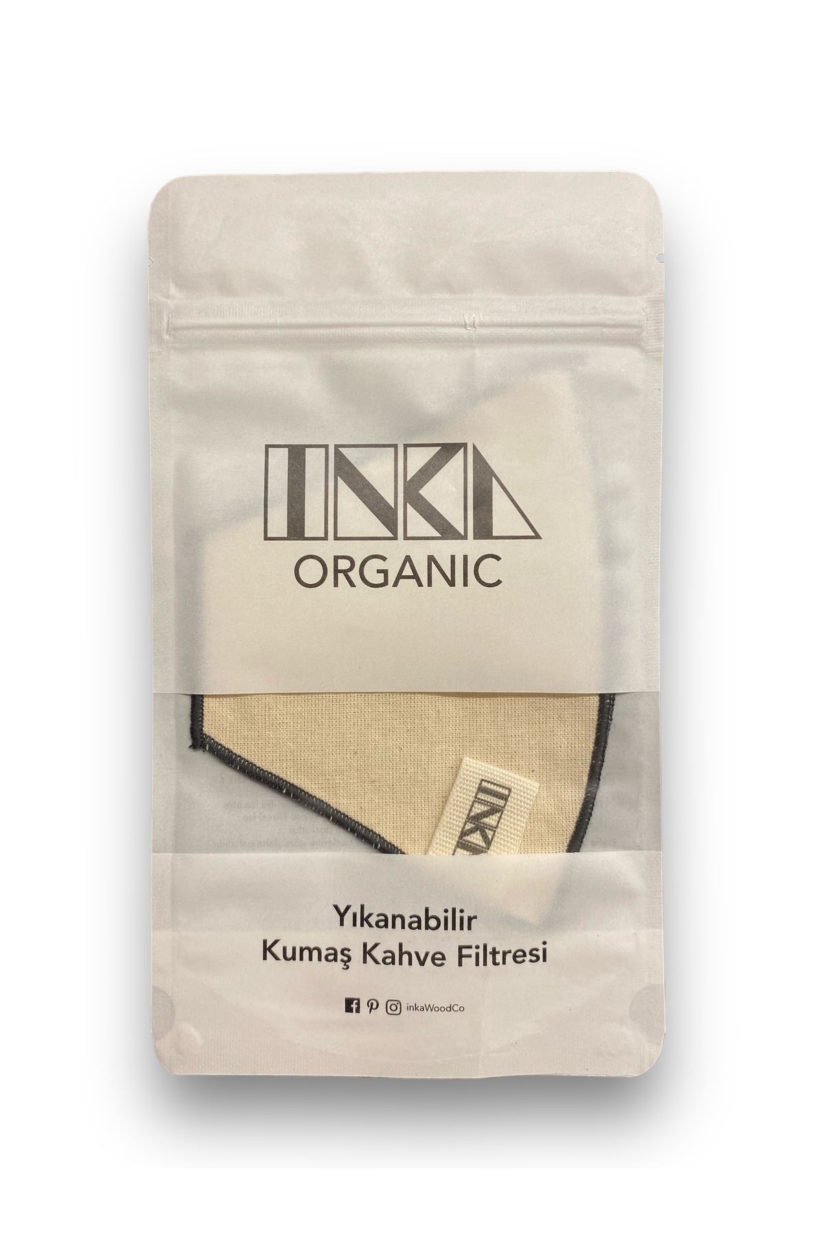 Inka Wood Co. Yıkanabilir Kumaş Organik Kahve Filtresi No:4 | 3 Adet |%100pamuk Ham Bez Kahve Filtresi - Görsel 3