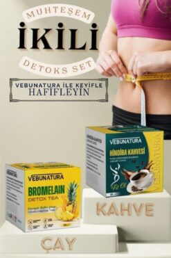 VEBUNATURA Bromelain Form Çayı Ve Hindiba Kahvesi Detoks ( ,2’li Set )