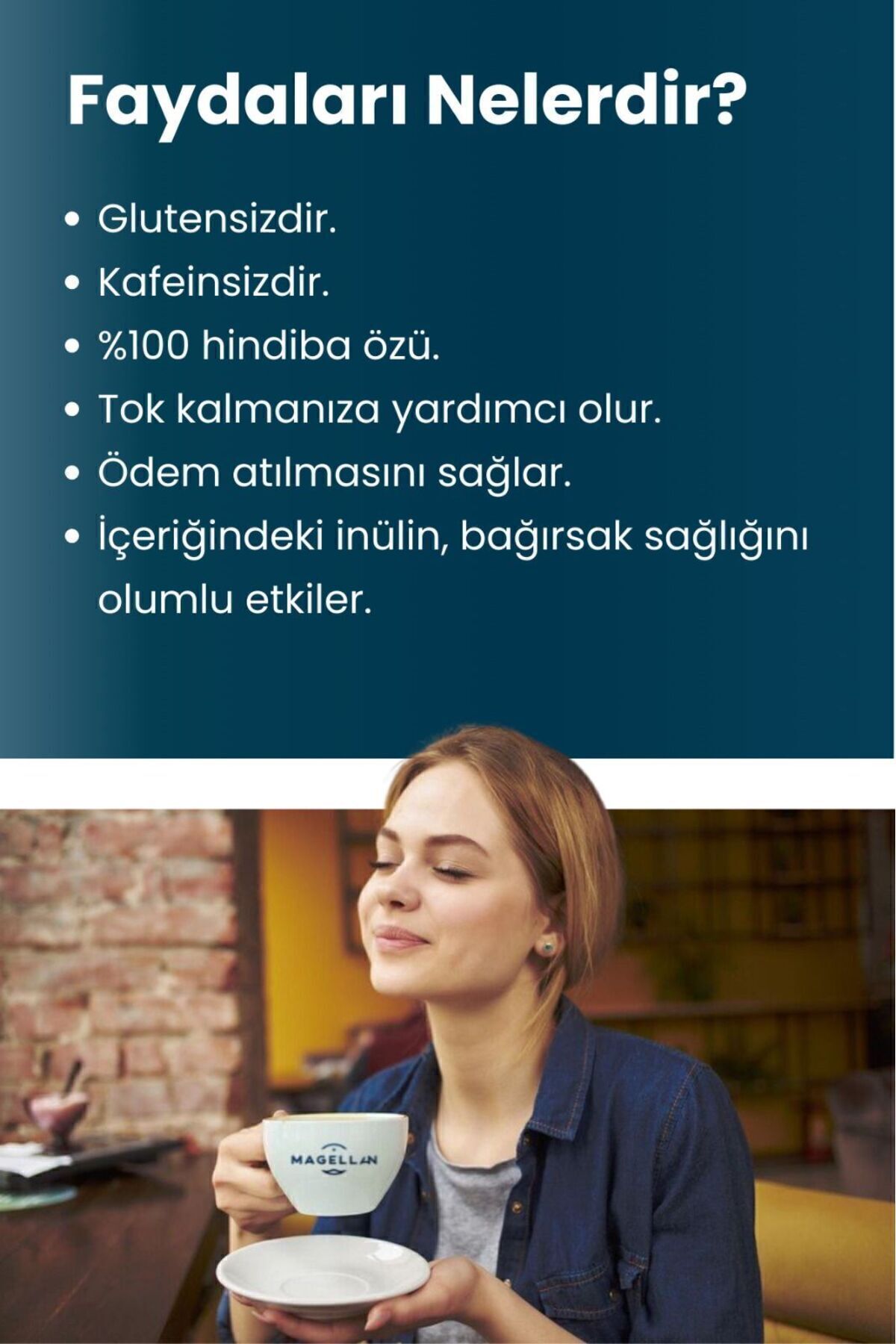 Slav Coffee Magellan %100 Doğal Hindiba Içeceği - Granül, Kafeinsiz, Glutensiz, Prebiyotik Inülinli 95g 3 Adet - Görsel 4