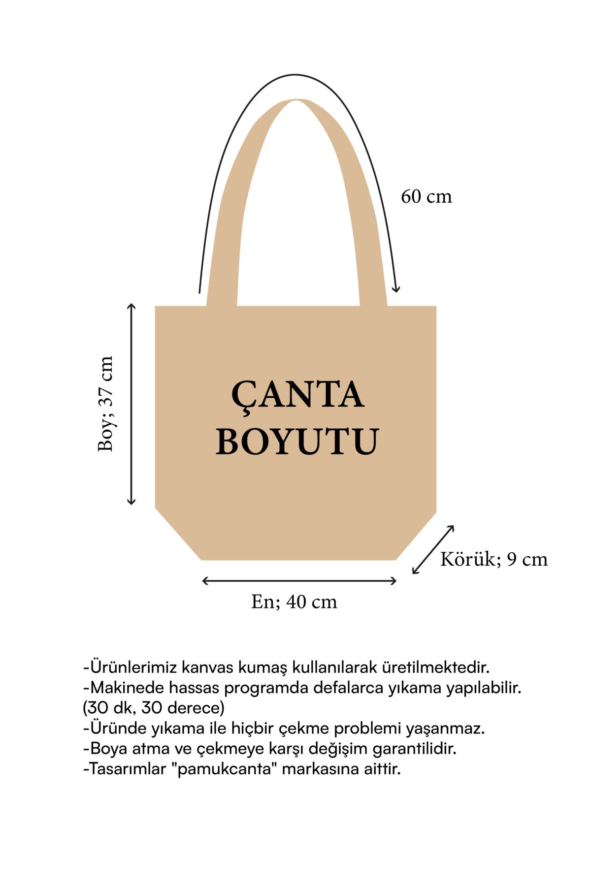 pamukcanta Henri Edmond Cross Kanvas Bez Çanta Yıkanabilir Metal Çıtçıtlı Cepli - Görsel 2