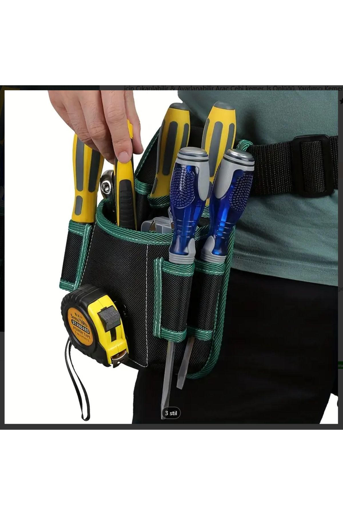 YETİŞENLER Çok Gözlü Bel Tipi Takım Çantası - Profesyonellerin, Tesisatçılar, elektrikçiler, marangozlar