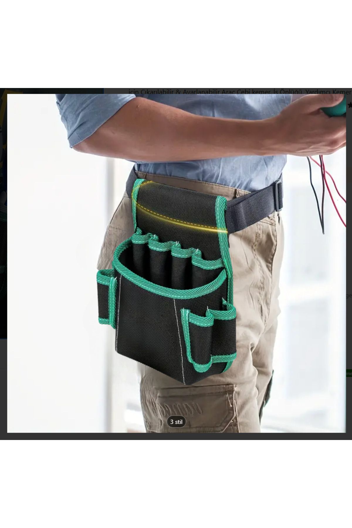 YETİŞENLER Çok Gözlü Bel Tipi Takım Çantası - Profesyonellerin, Tesisatçılar, elektrikçiler, marangozlar - Görsel 2
