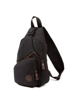 Linatigers Kanvas Kumaş Kulaklık Çıkışlı Çapraz Askılı Omuz Çantası Lt-5634