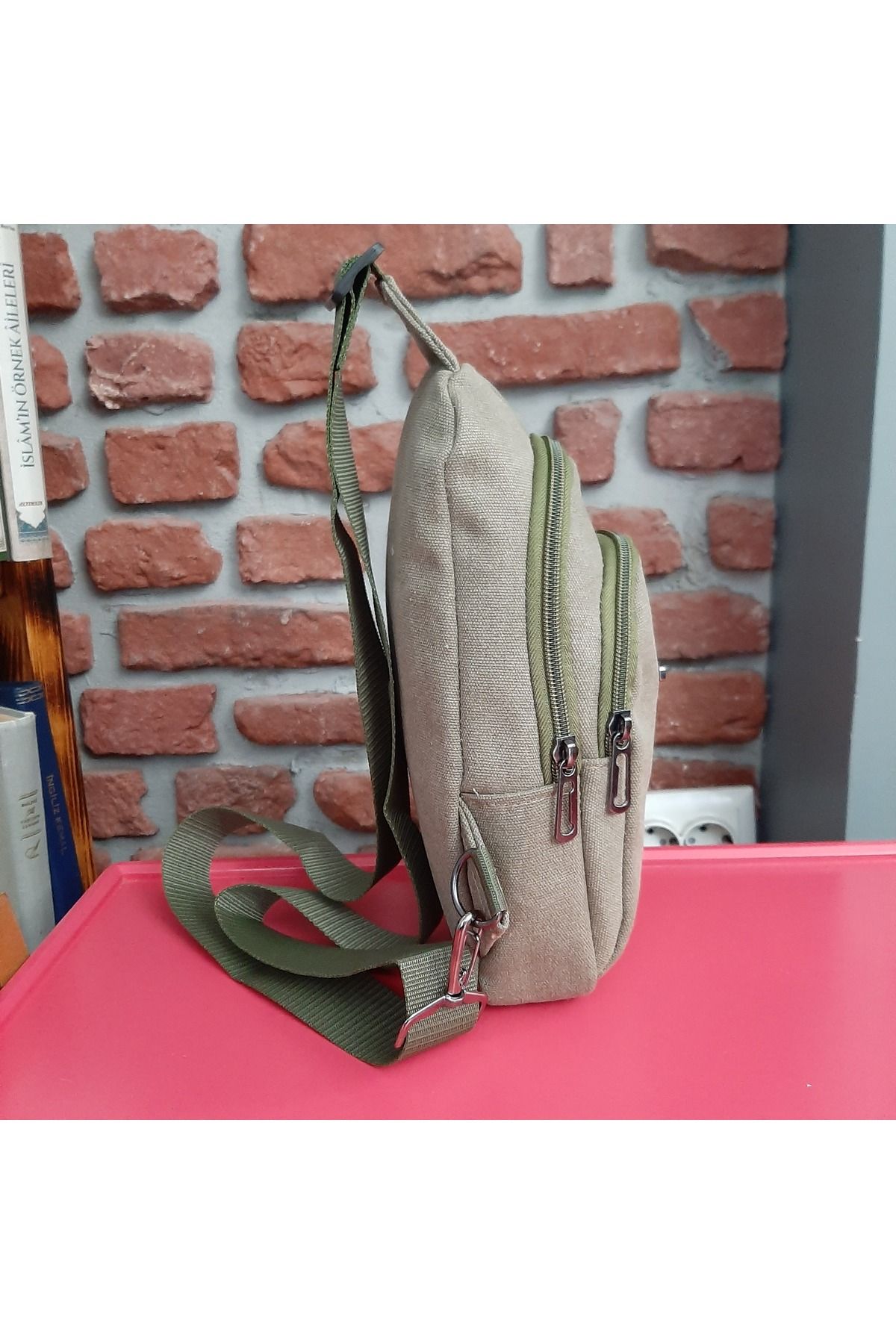 ESCAPE Kanvas Çapraz Göğüs Çantası 3520 Gvn-0069 - Görsel 2