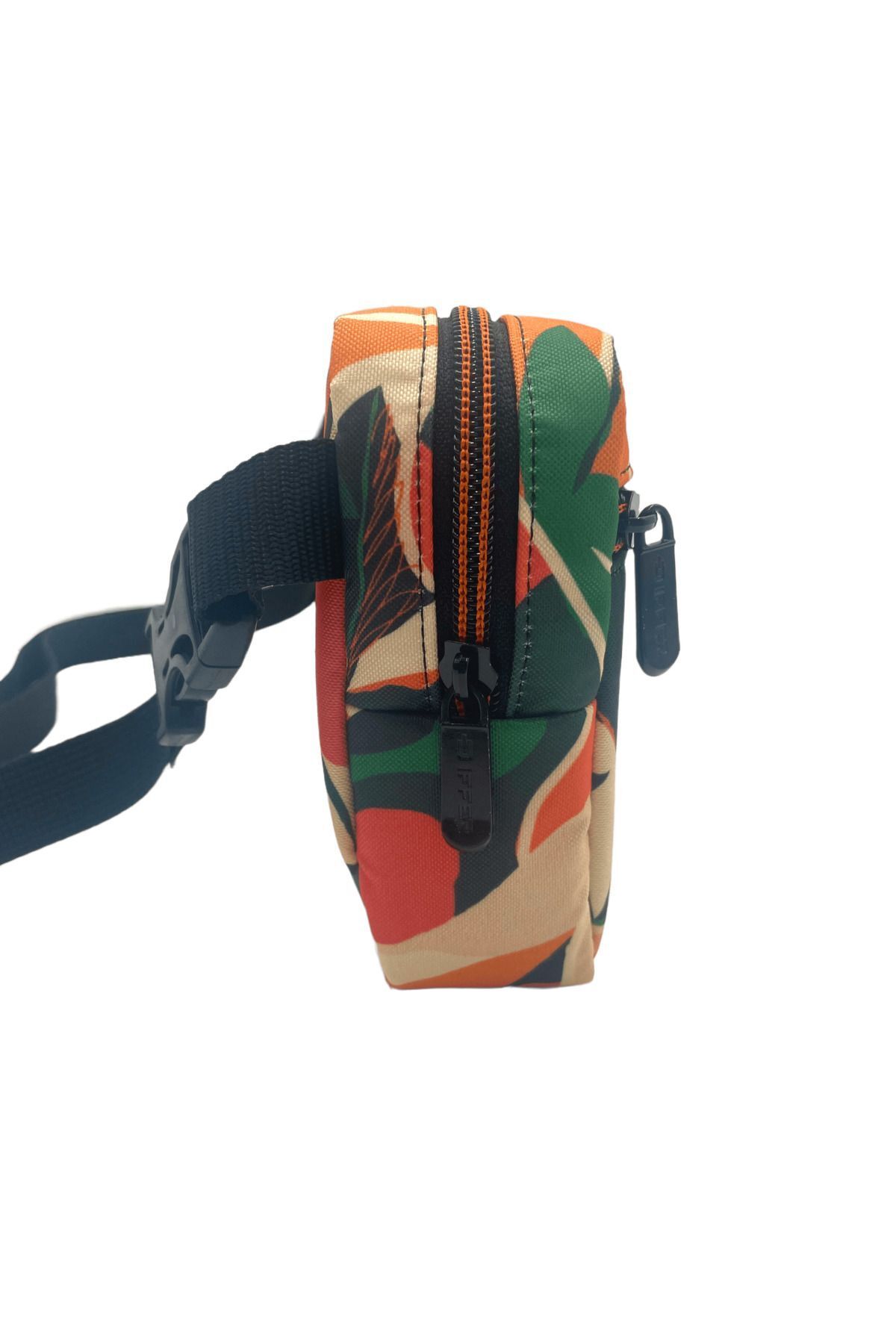 Differ Studio Turuncu Soyut Yaprak Desen Unisex Su Geçirmez Bel/omuz Çantası - Görsel 3