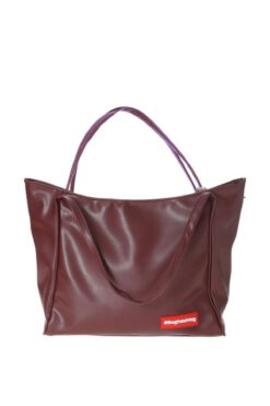 Baghashtag Bordo Soft Deri Fermuarlı Çanta