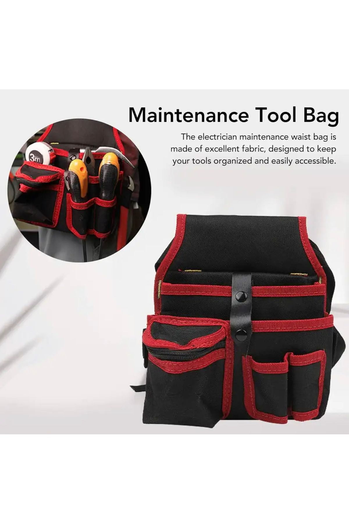 BGA Usta tamirci alet bel çantası çok kullanışlı alet edavat çantası 240mm x 210mm - Görsel 2