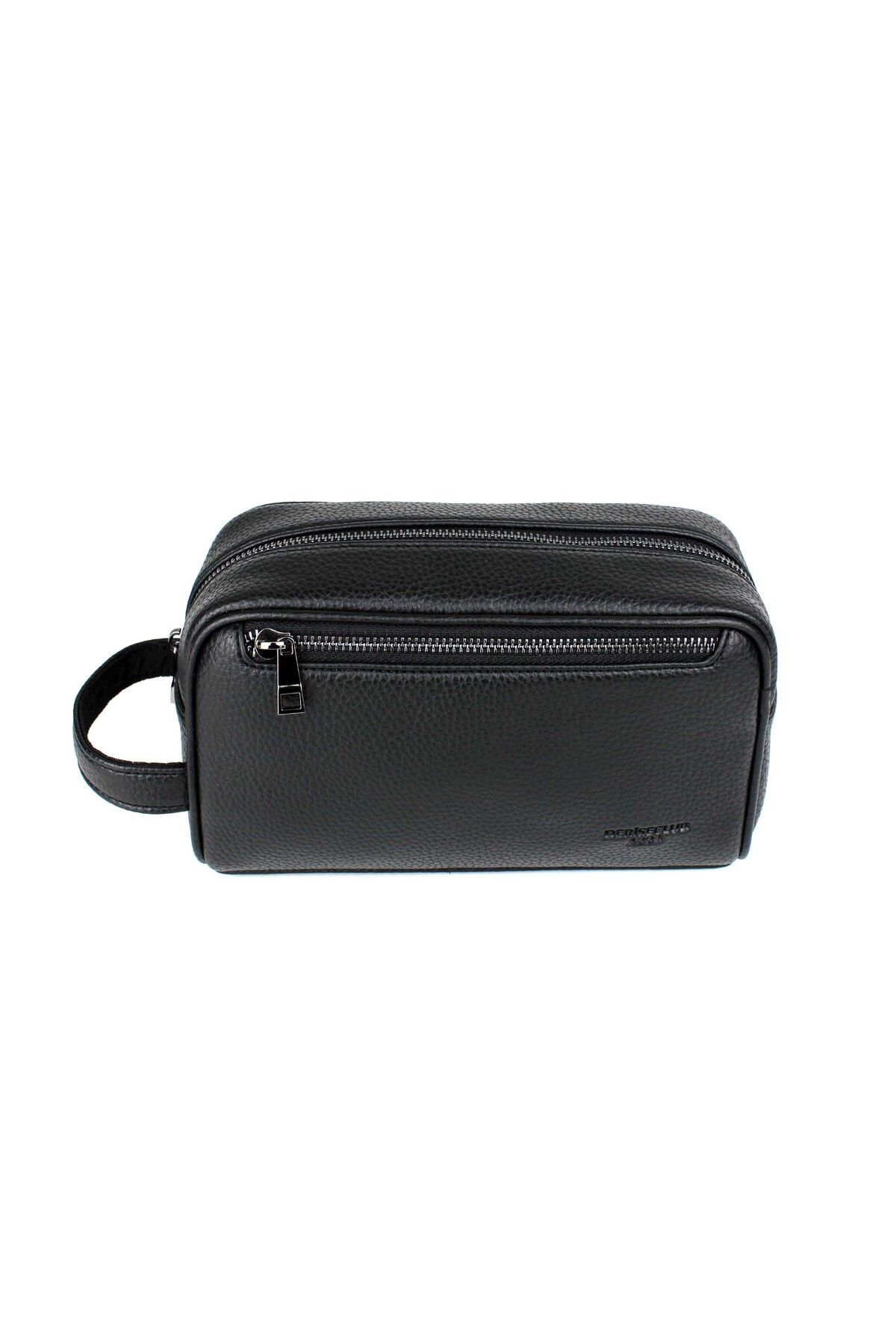 deri,se club Erkek Siyah Kozmetik Makyaj Tıraş Çantası Erkek El Çantası - Görsel 7