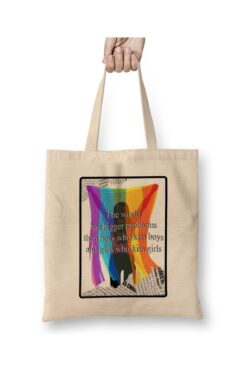 Baskı Dükkanı Lgbtq Pride Let Us Be Bez Çanta Uzun Saplı
