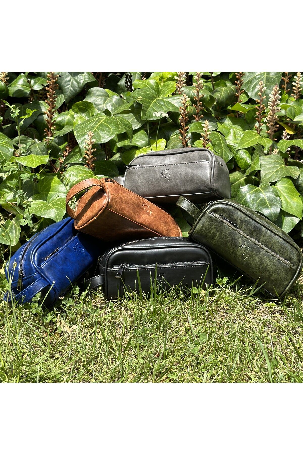 polo air Erkek El Çantası Cüzdan Kemer Kartlık Çakmak Set Taba Kombin CN-30-T - Görsel 6