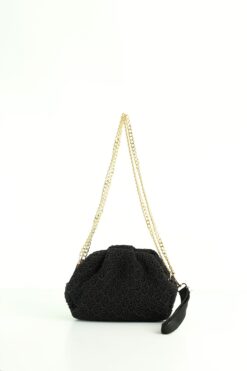 byFOX Fashion İp Örgülü Ufak Boy Mıknakıs Ve Fermuar Kapamalı Çapraz Omuz Çantası