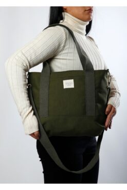 VAGO COLLECTION Fermuarlı Kanvas Çanta Crossbody