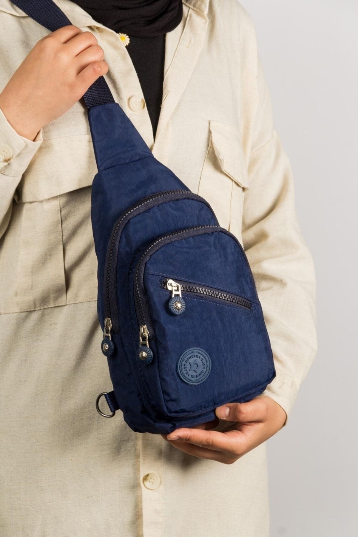 NEWISH POLO ACCESSORIES Yuppy Club Unisex Su Geçirmez Krinkıl Çapraz Askılı Bel Omuz Göğüs Ve Spor Çanta Günlük Bodybag