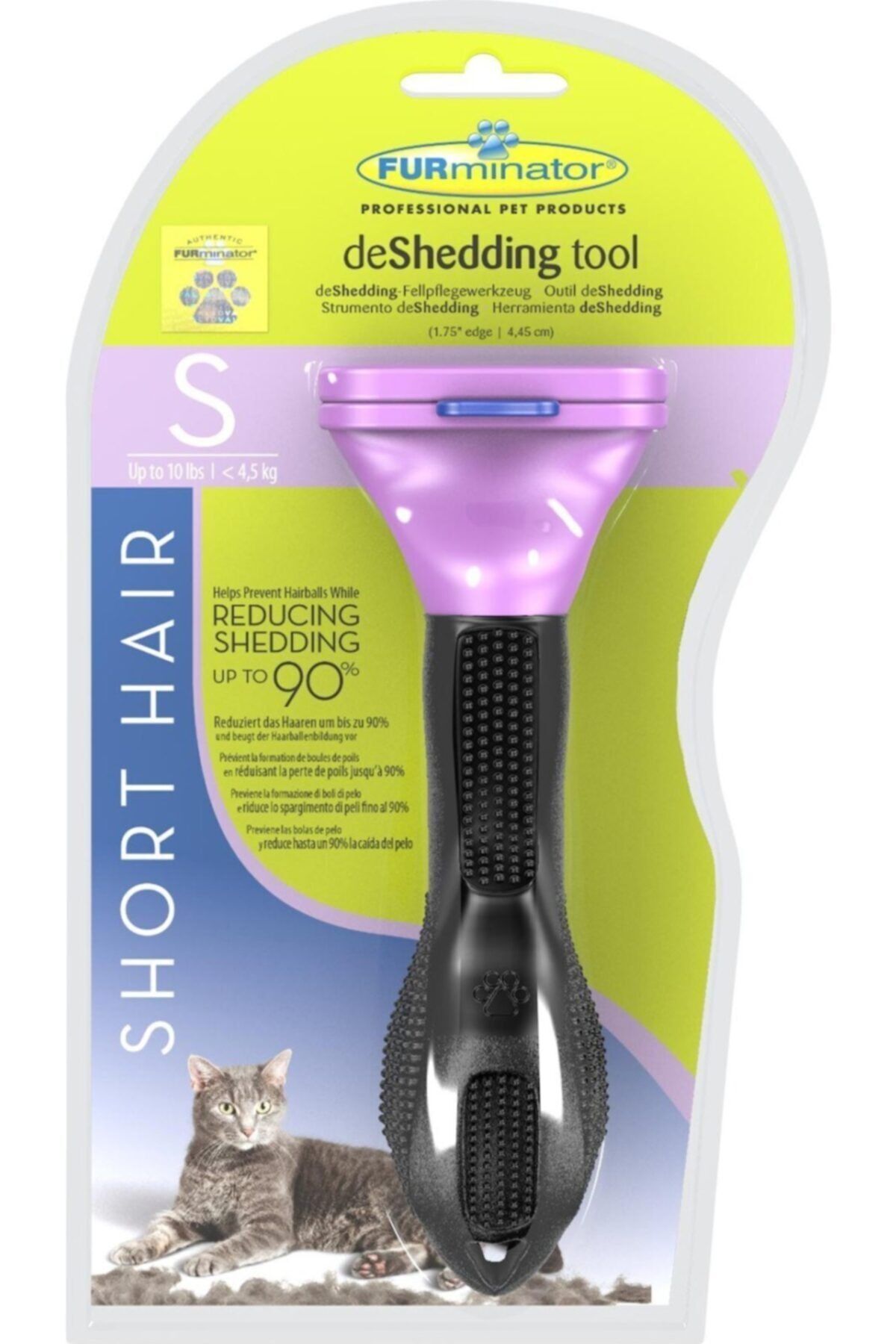 Furminator Easy Pet Tüylü Kediler Için Long Hair Kısa Tüy Tarağı Kedi Tarağı S - Görsel 2