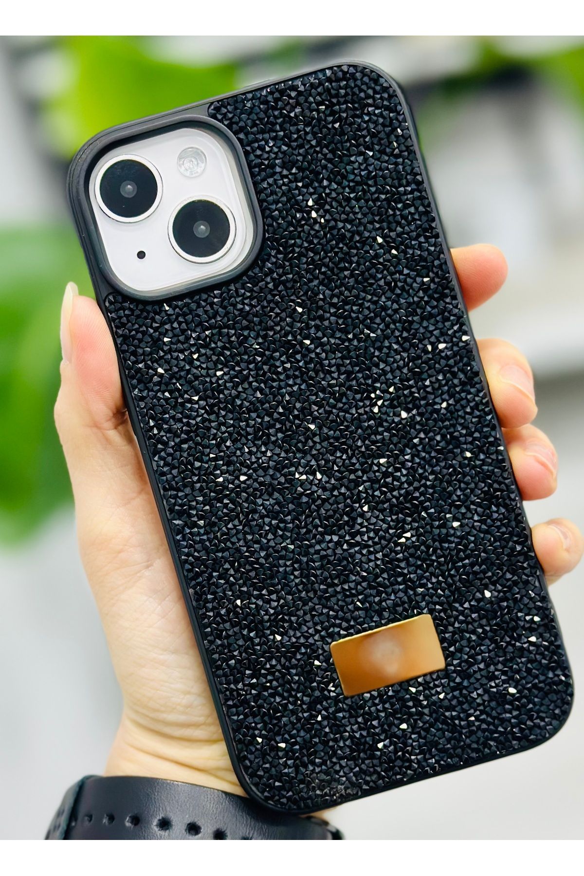 Go Aksesuar Iphone 13 - 14 ve 15 Uyumlu ELMAS Tasarımlı Taşlı Işıltılı Parlak Pırlanta Silikon Kılıf - Görsel 2