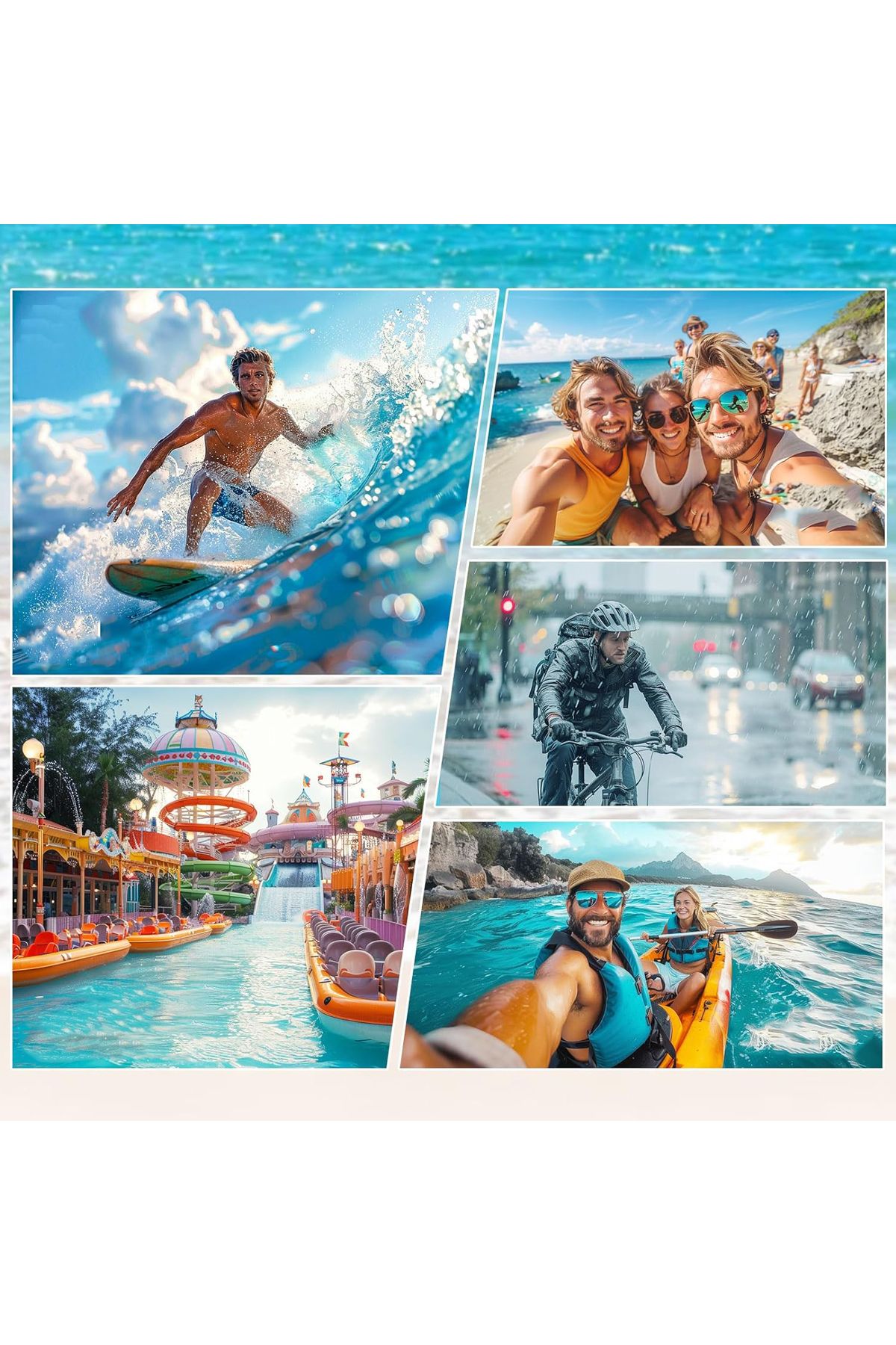 Powerfox Tüm Telefonlara Uyumlu Yağmur Su Geçirmez WaterProof Deniz Havuz Altı Telefon Kılıfı - Görsel 6