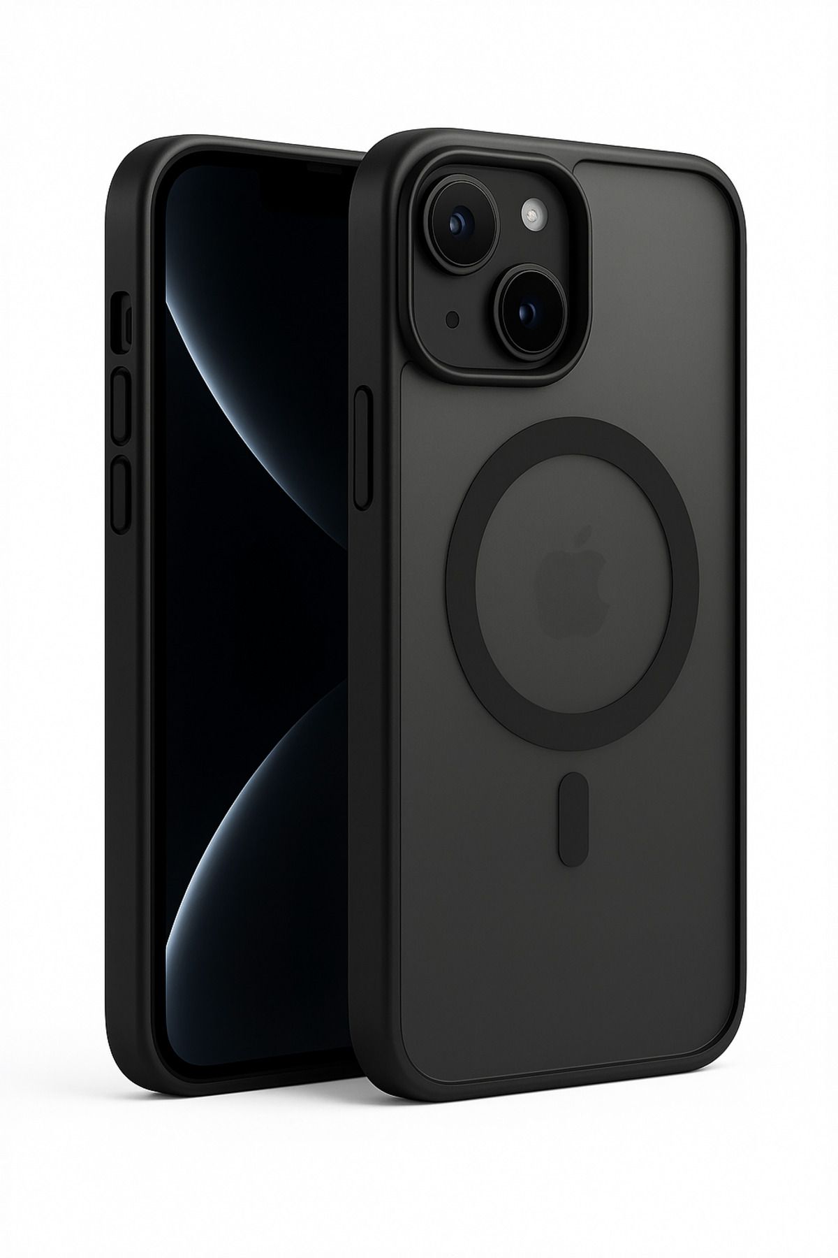 Fibaks Apple Iphone 13 - 14 Uyumlu Kılıf Kamera Çıkıntılı Magsafe Şarj Destekli Yumuşak Kenarlı Mat Kapak