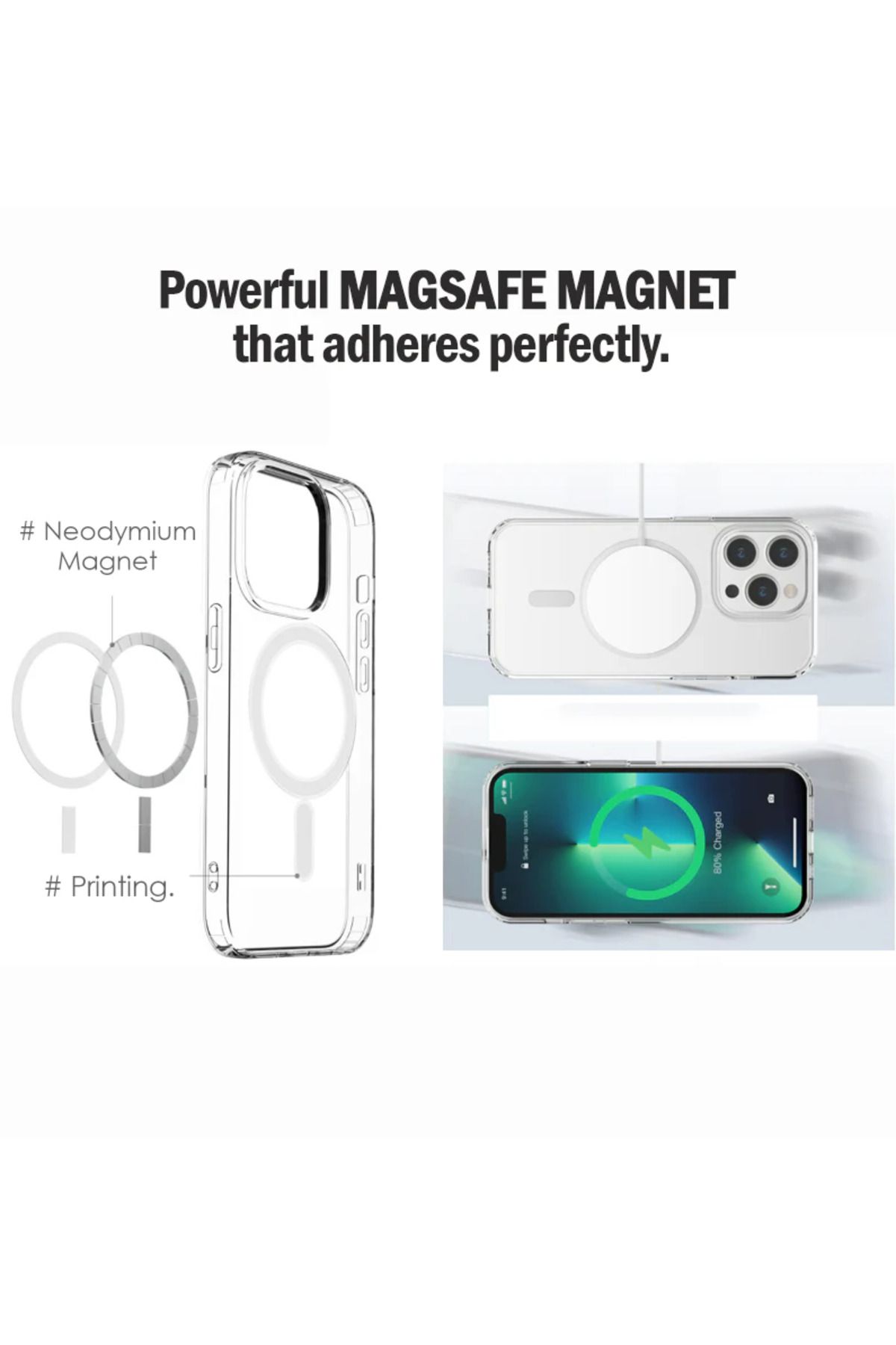 Fibaks Apple Iphone 11 Uyumlu Kılıf Magsafe Wireless Köşe Korumalı Darbe Emici Şeffaf Sert Silikon Kapak - Görsel 3