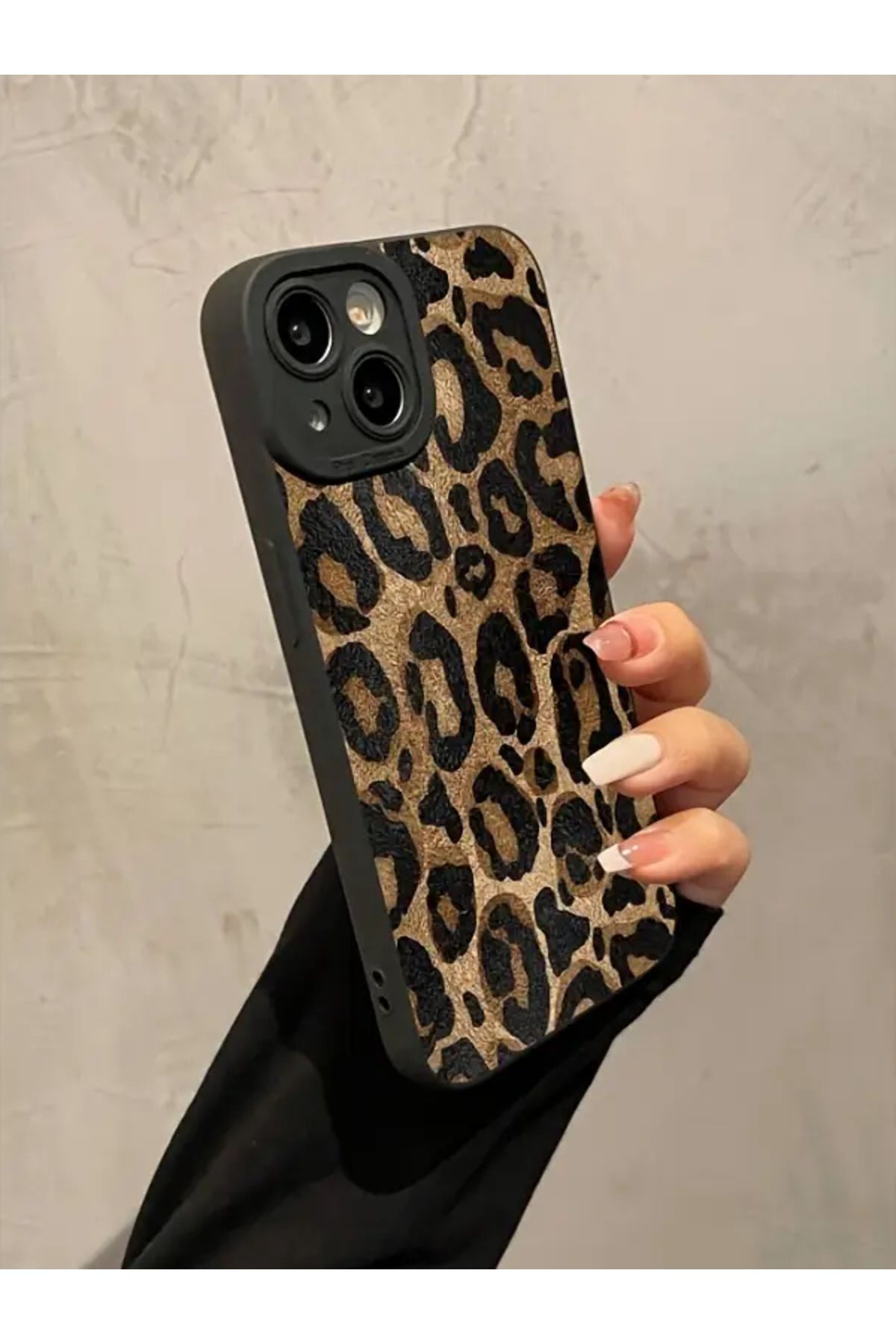 KVK PRİVACY İphone 13-14 Uyumlu Kılıf Mat Sarı Leopar Desenli Darbelere Dayanıklı Yumuşak Kamera Korumalı Kapak - Görsel 4