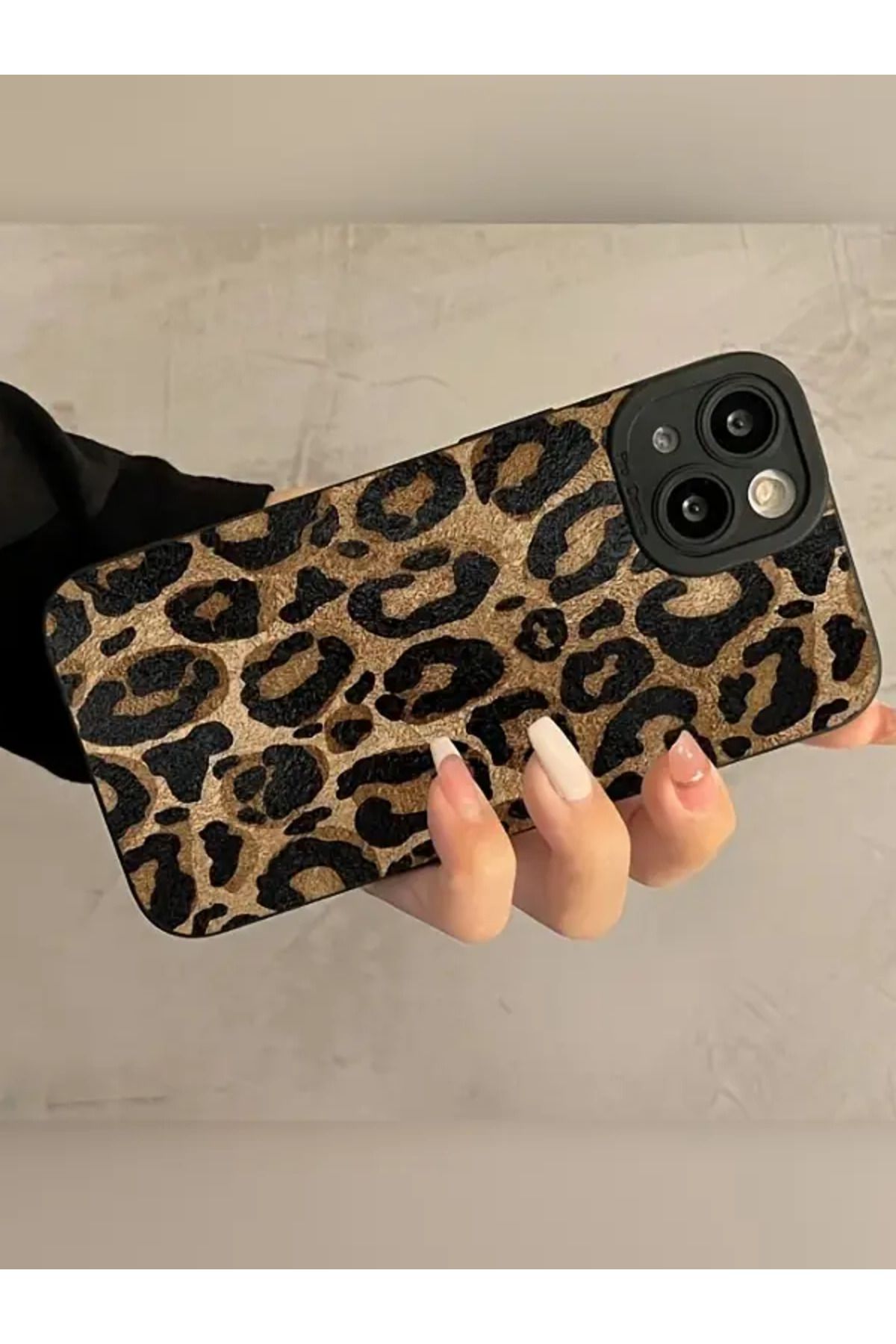 KVK PRİVACY İphone 13-14 Uyumlu Kılıf Mat Sarı Leopar Desenli Darbelere Dayanıklı Yumuşak Kamera Korumalı Kapak - Görsel 5