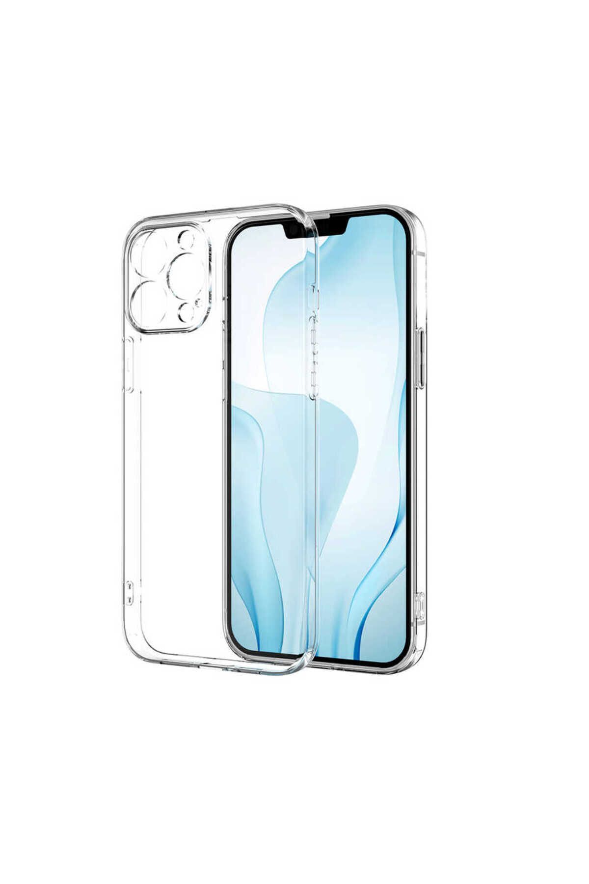 Fibaks Apple Iphone 15 Pro Uyumlu Kılıf Kamera Korumalı Şeffaf Ultra Ince Esnek Renksiz Silikon Kapak - Görsel 4