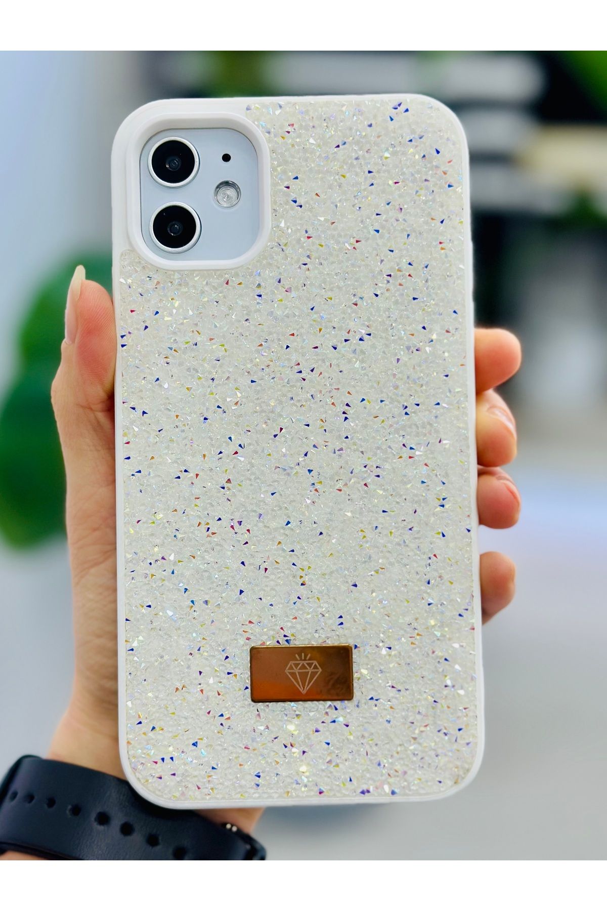 Go Aksesuar Iphone 11 Uyumlu Elmas Tasarımlı Taşlı Işıltılı Parlak Pırlanta Silikon Kılıf - Görsel 2