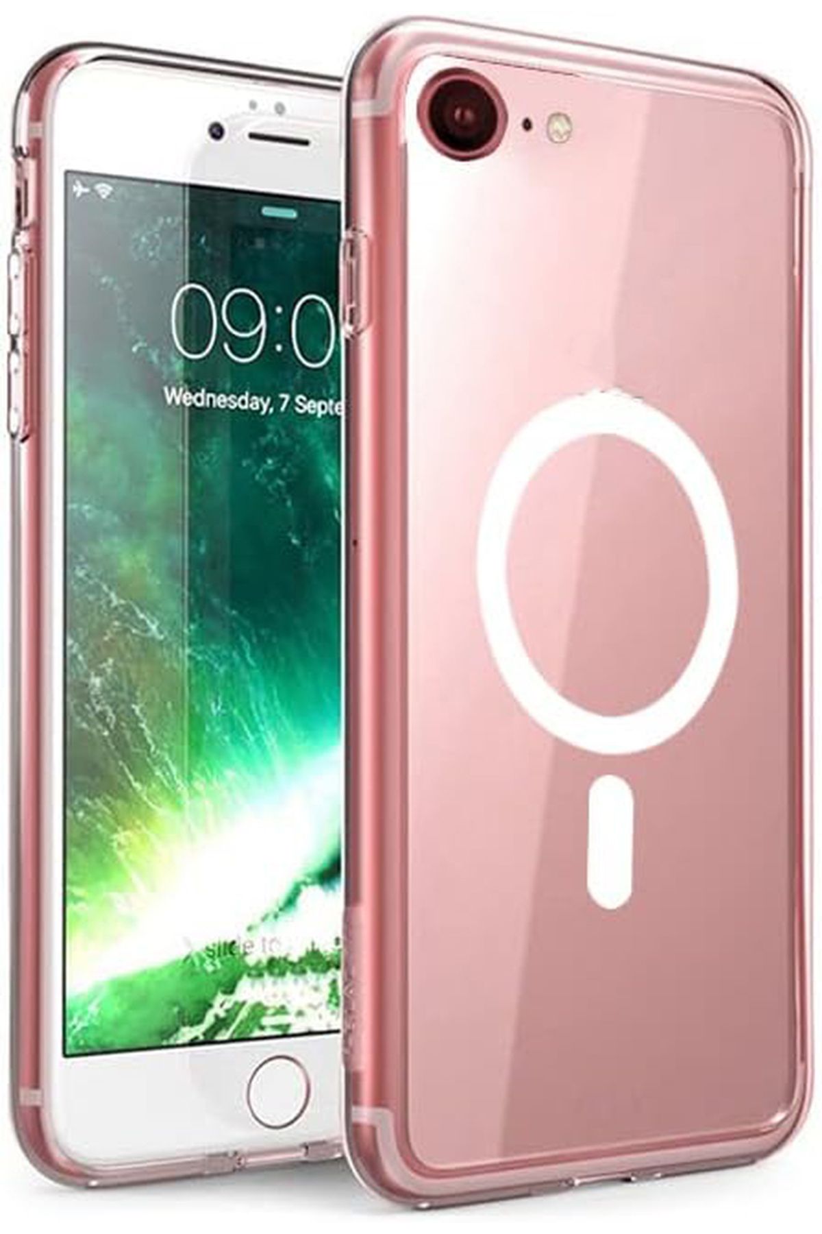 Powerfox iPhone 7/8/SE 2020 Uyumlu Gerçek Magsafe Özellikli Sert Şeffaf Kılıf - Görsel 3