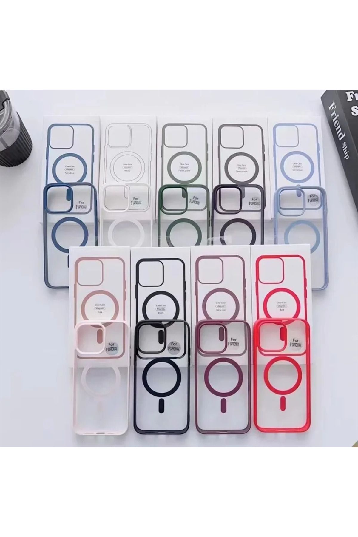 OSGTEK Iphone 14 Pro Kılıf Magsafe Özellikli Kamera Çıkıntılı Şeffaf Renkli Premium - Görsel 3