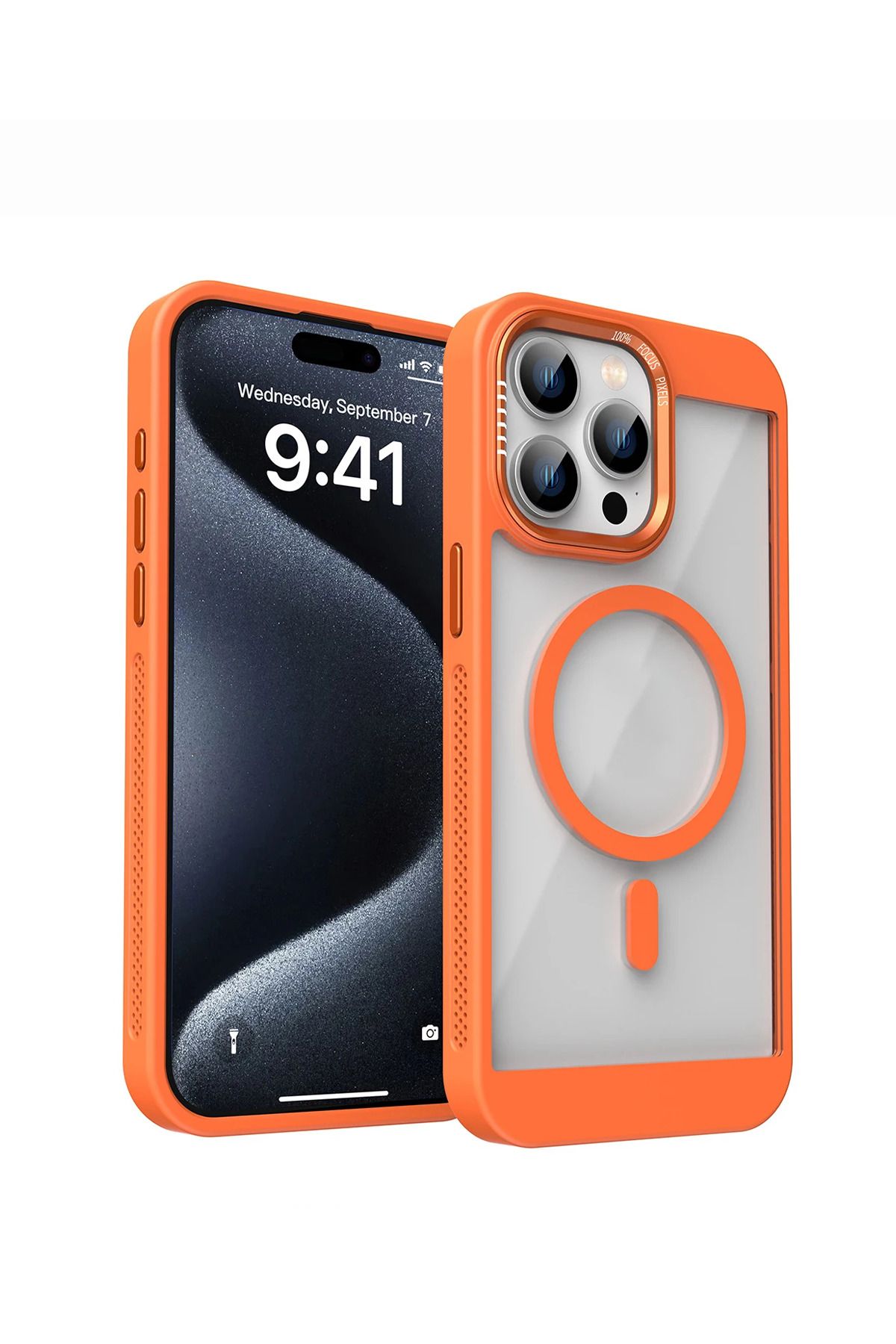 OSG iPhone 14 Pro Uyumlu Magsafe Destekli Kamera Koruma Çerçeveli Darbe Emici Ultra Premium Kılıf