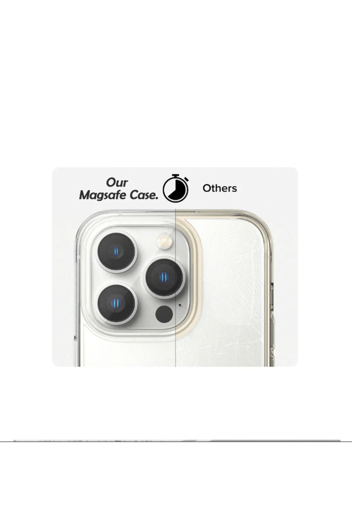 Fibaks İphone 15 Pro Max Uyumlu Kılıf Magsafe Wireless Kablosuz Şarj Destekli Sert Şeffaf Darbe Emici Kapak - Görsel 3