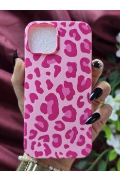Magic Ring Iphone 13/14 Uyumlu Pembe Leopar Desenli Lansman Kılıf