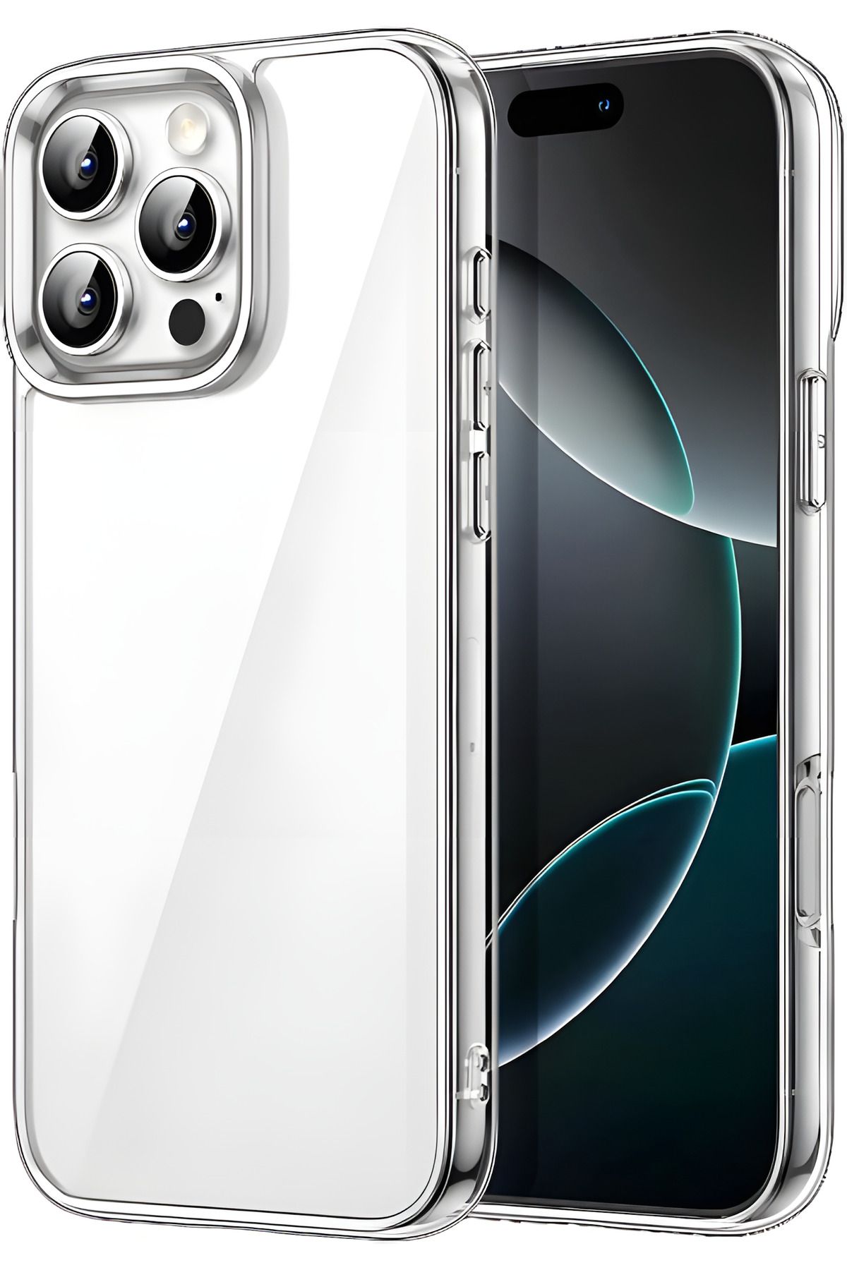 Fibaks Apple Iphone 16 Pro Uyumlu Kılıf Renksiz Şeffaf Yumuşak Ince Esnek Silikon Kapak