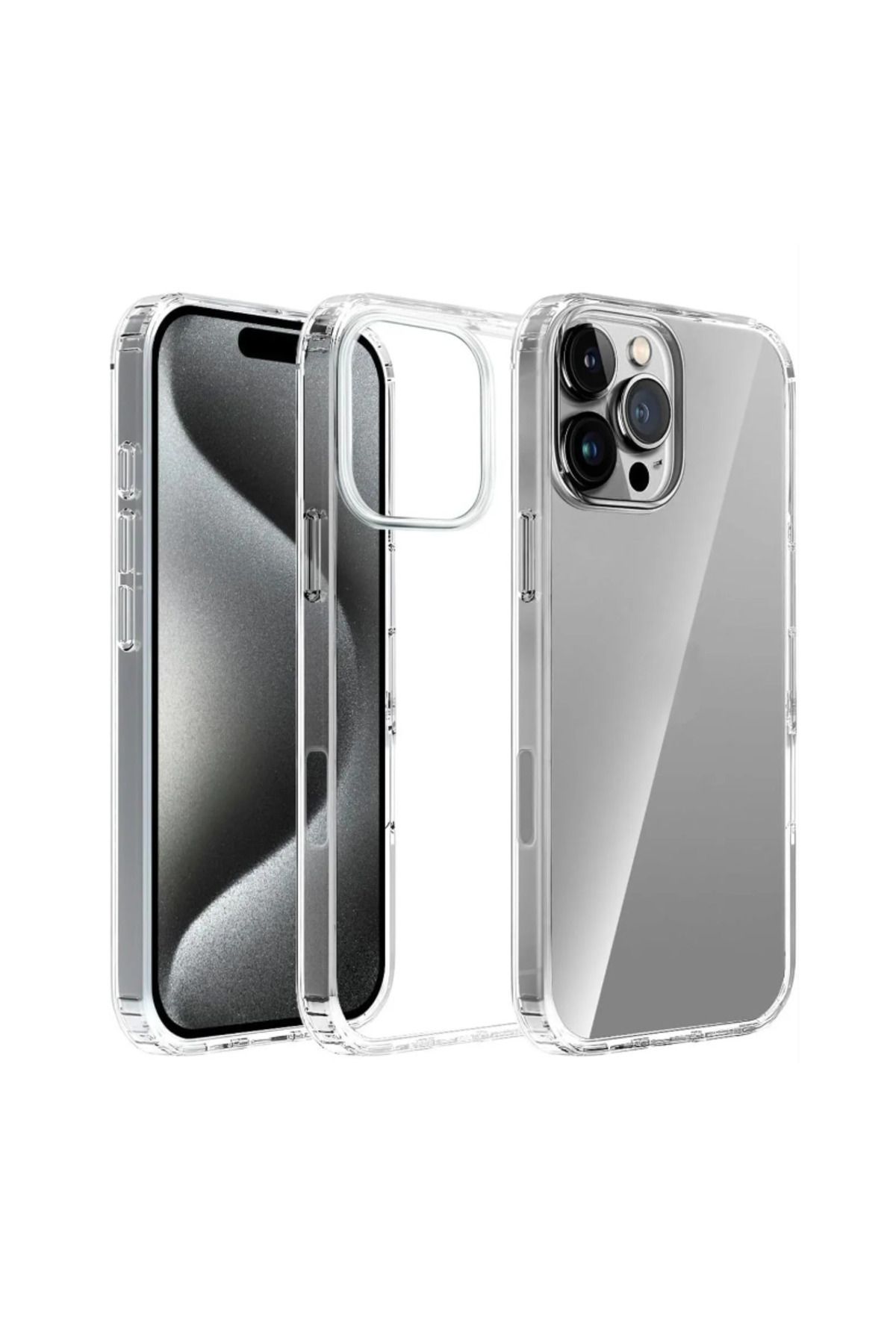 Fibaks Apple Iphone 16 Pro Uyumlu Kılıf Renksiz Şeffaf Yumuşak Ince Esnek Silikon Kapak - Görsel 2